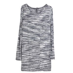 Vintage BCBGMaxAzria “AYJAY” Grey Space Dyed Long Sleeve T-Shirt Dress